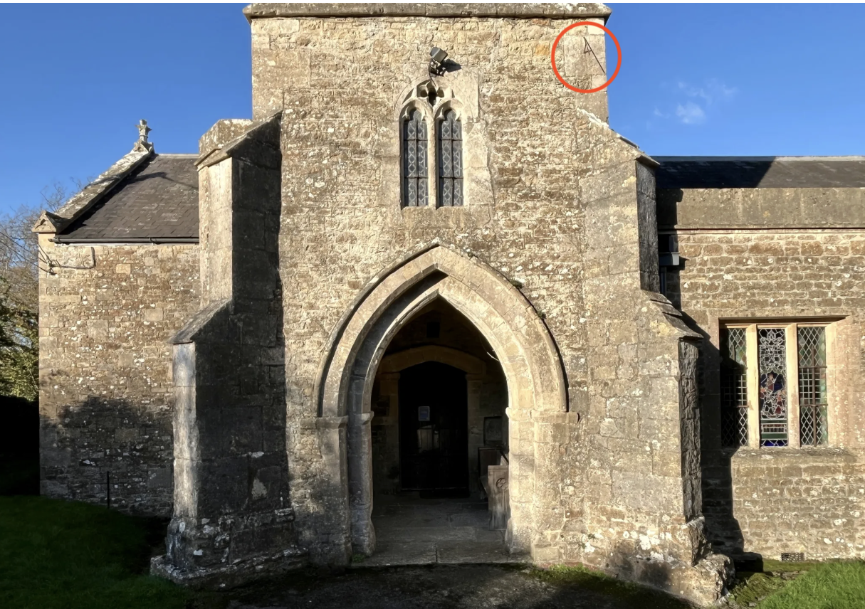 South Brewham Church, Som. Vertical Dial